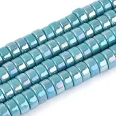 AB Color Plated Opaque Glass Beads Strands