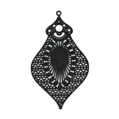 Spray Painted 430 Stainless Steel Etched Metal Embellishments Pendants