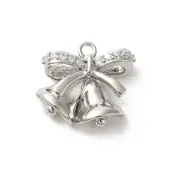 Brass Micro Pave Cubic Zirconia Charms
