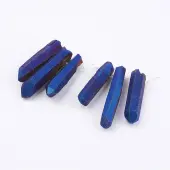 Electroplated Natural Quartz Crystal Graduated Beads Strands
