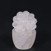 Flower Pot Natural Quartz Crystal Healing Figurines