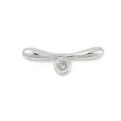 Brass Micro Pave Clear Cubic Zirconia Toggle Clasps Parts