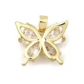 Brass Micro Pave Cubic Zirconia Charms