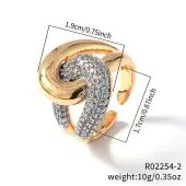 Elegant Double Circle Ring with Sparkling Zirconia