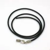 Black Rubber Necklace Cord Making
