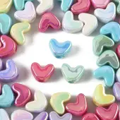 50Pcs UV Plating Opaque Acrylic Beads