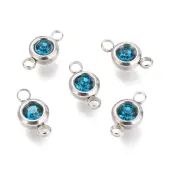 304 Stainless Steel Rhinestone Links Connectors