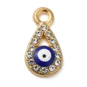 Alloy Enamel Rhinestone Glass Pendants