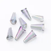 Mixed Faceted Electroplated Cone Glass Beads