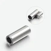 Tarnish Resistant 304 Stainless Steel Magnetic Clasps with Glue-in Ends