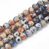 Dyed Natural Fire Crackle Agate Beads Strands