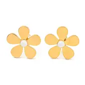 304 Stainless Steel Enamel Stud Earrings for Women