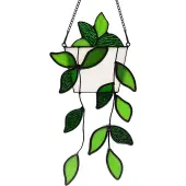Plant Acrylic Leaf Window Hanging Decorations