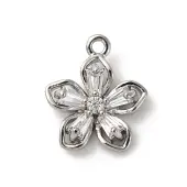 Brass Micro Pave Cubic Zirconia Charms