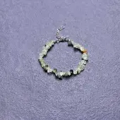 Natural Prehnite Chip Beaded Bracelets for Women