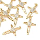 Brass Clear Cubic Zirconia Pendants