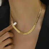 Fashionable Brass Cobs Chain Necklaces for Women