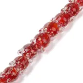 Gold Sand Lampwork Beads Strands