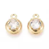 Brass Pave Cubic Zirconia Pendants