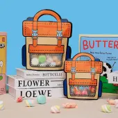 Schoolbag Shaped Plastic Candy Gift Resealable Packaging Bags