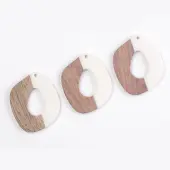 Resin & Walnut Wood Pendants