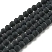 Grade A Natural Black Agate Beads Strands