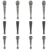 SUPERFINDINGS 12Pcs 3 Style Alloy Cord End