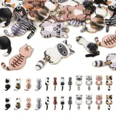 24Pcs 12 Styles Rack Plating Alloy Enamel Pendants