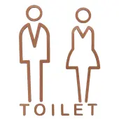 Acrylic Bathroom Door Public Signs Set