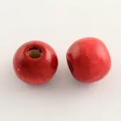 Dyed Natural Wood Beads
