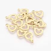 304 Stainless Steel Open Heart Pendants
