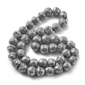 Electroplated Natural Lava Rock Beads Strands