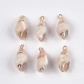 Electroplate Spiral Shell Pendants
