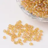 Round Transparent Colors Rainbow Glass Seed Beads