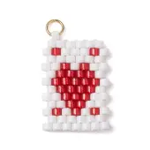 Cylinder Seed Flat Round Pendants