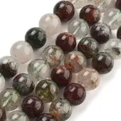 Natural Four Seasons Lodolite Quartz Beads Strands