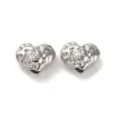 Brass Micro Pave Clear Cubic Zirconia Beads