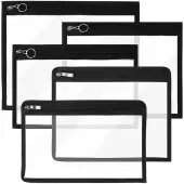 5 Sizes Transparent PVC Zipper Jewelry Bag Gift Pouch