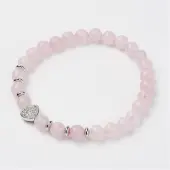 Natural Rose Quartz Stretch Bracelets