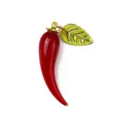 Brass Enamel & Handmade Lampwork Pendants