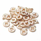 Light Gold Plated Alloy Enamel Pendants