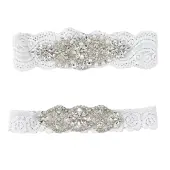 Flower Pattern Polyester Lace Elastic Bridal Garters