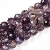 Natural Purple Lodolite Quartz/Purple Phantom Quartz Beads Strands