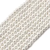 Electroplated Shell Pearl Beads Strands