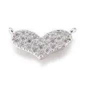 Brass Micro Pave Cubic Zirconia Links Connectors