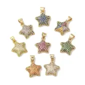 Brass Micro Pave Cubic Zirconia Pendants