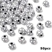 50Pcs FootBall/Soccer Ball Craft Style Acrylic Beads