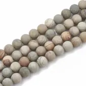 Natural Silver Leaf Jasper Beads Strands