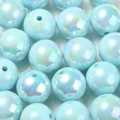 UV Plating Rainbow Iridescent Acrylic Beads
