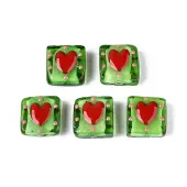 Handmade Spray Painted Lampwork Beads